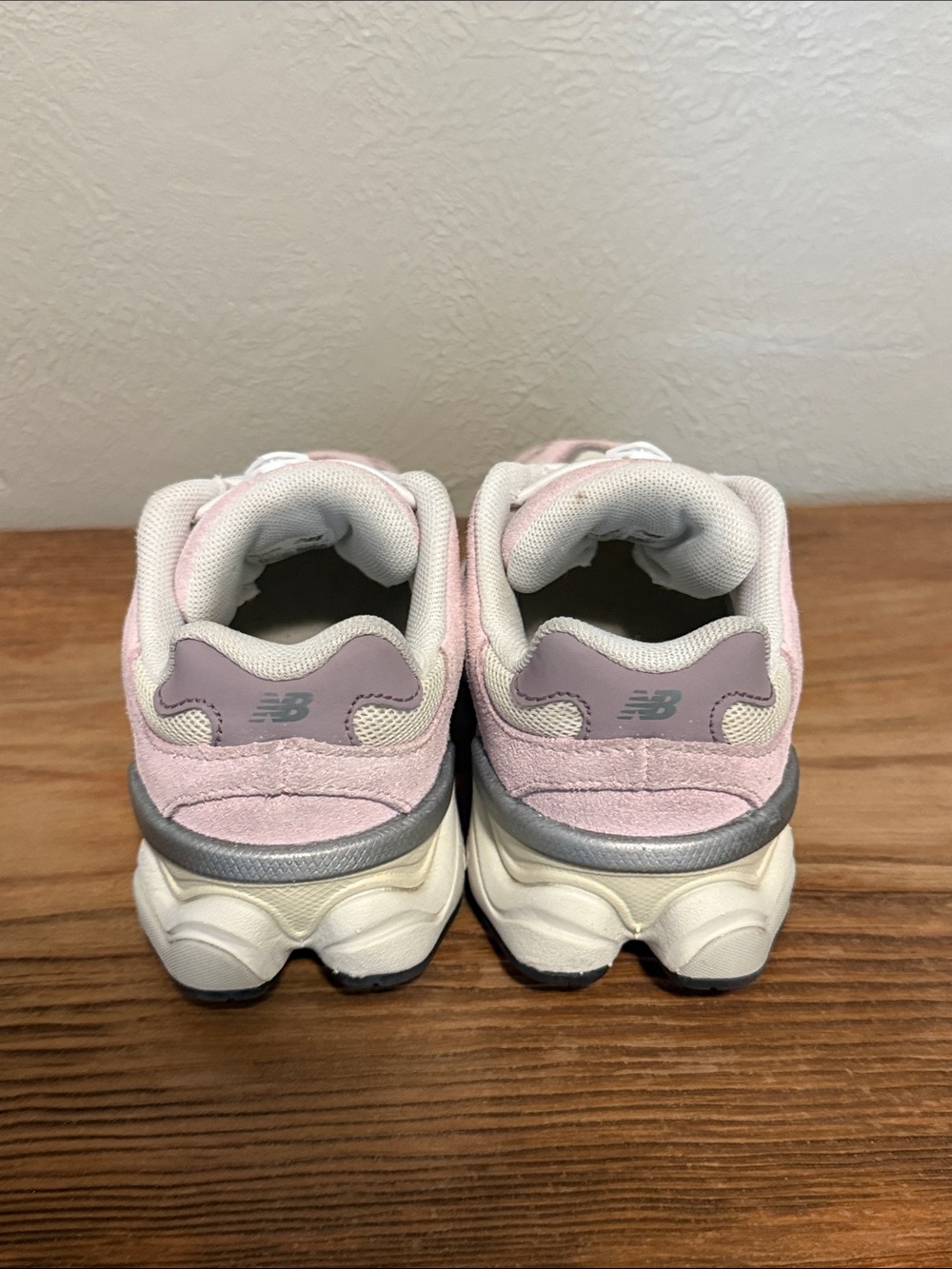 New Balance Kids Pastel Pink and White Athletic Sneakers - Picture 3 of 9
